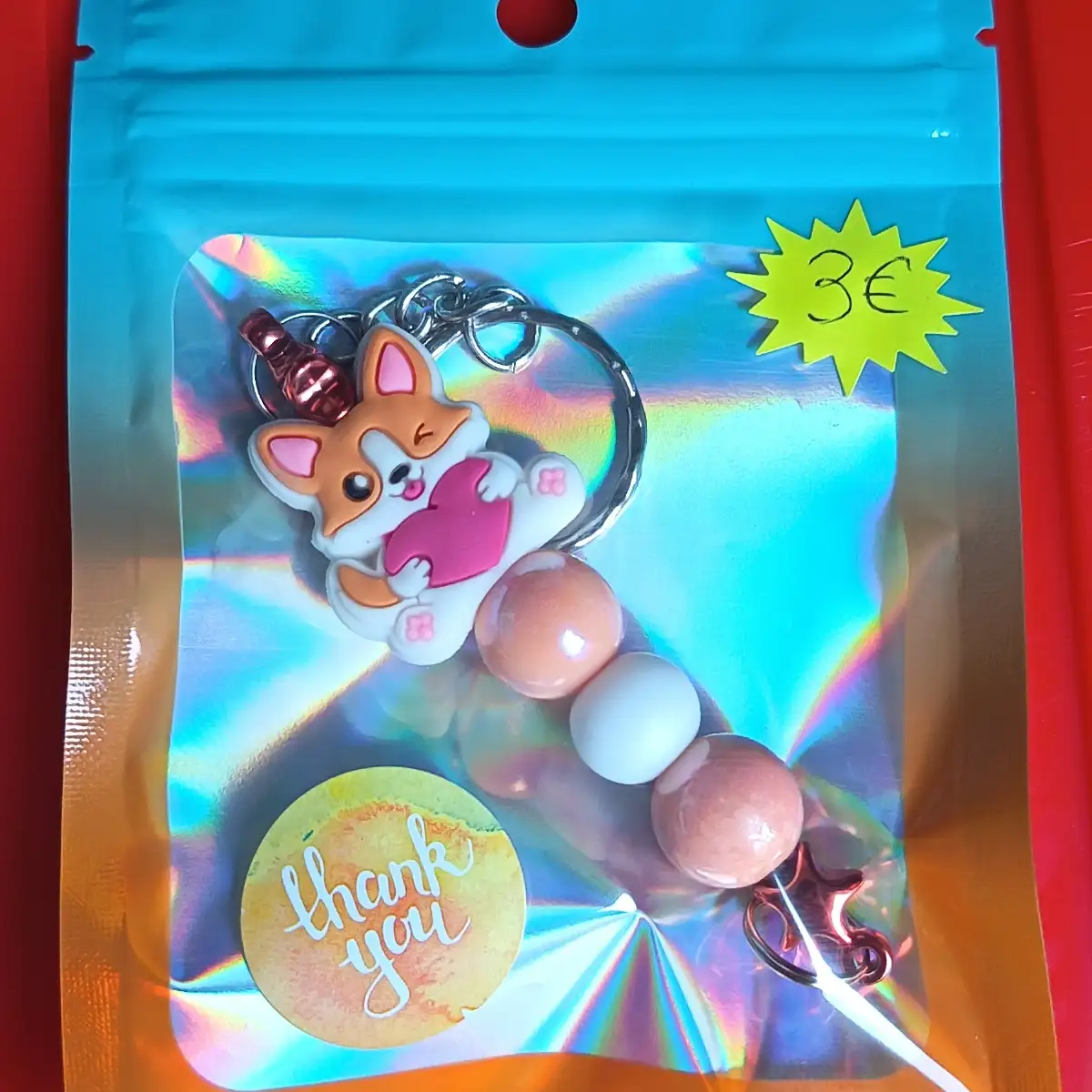 Petit porte clé en perles