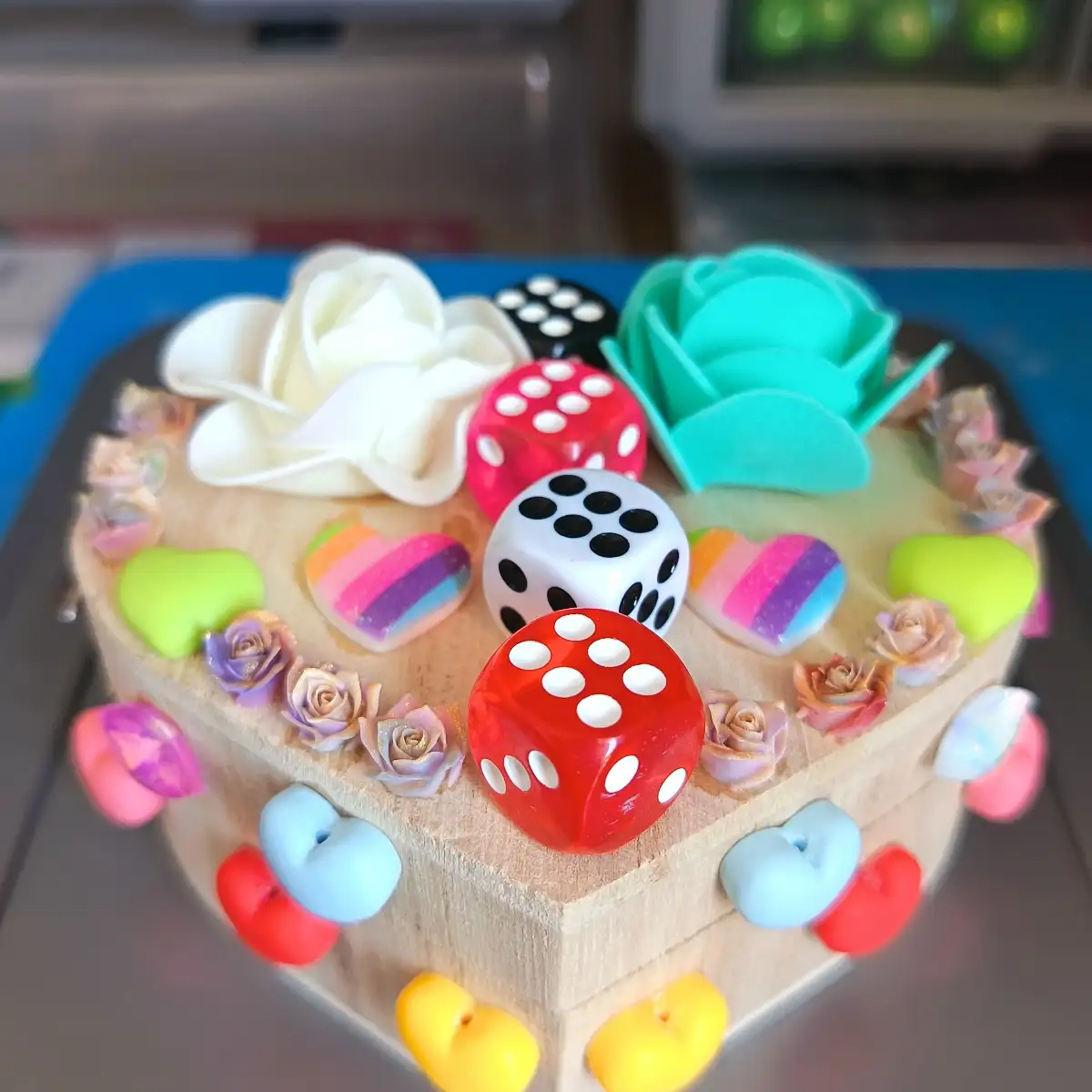 Boite à bijoux en forme de cœur