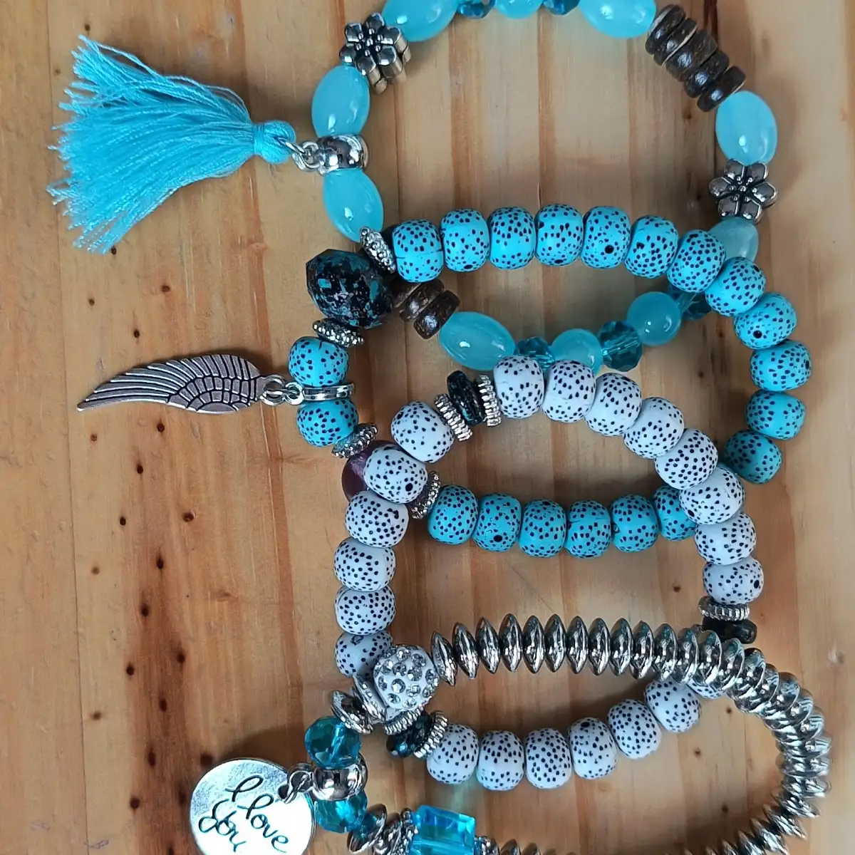 4 bracelets bohème chic