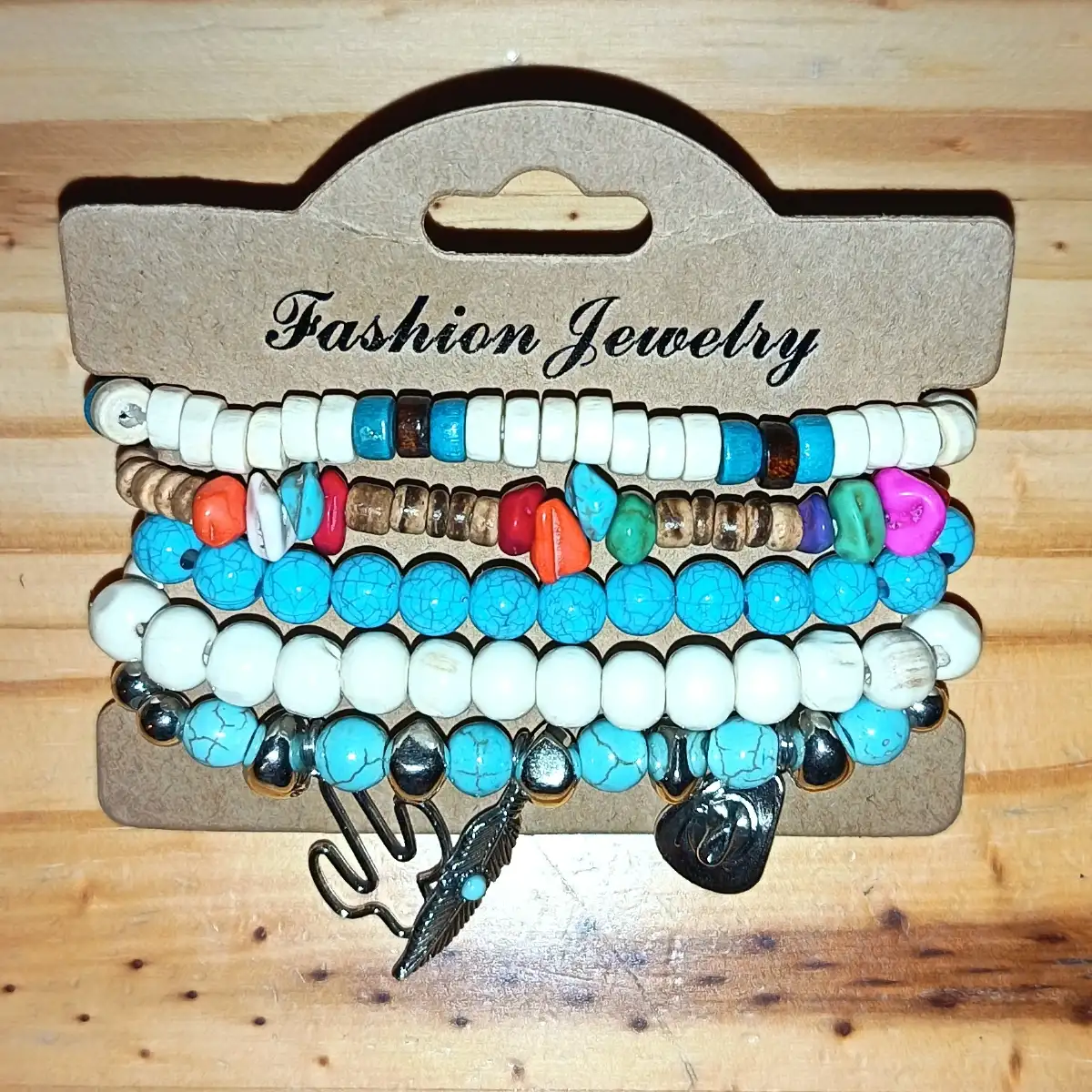 Bracelet en perles bois bohème