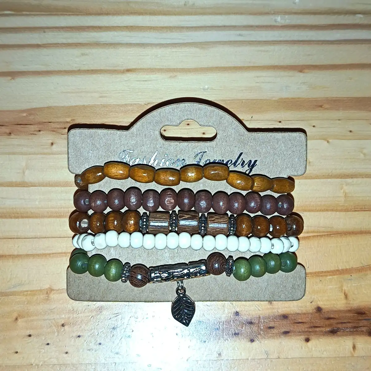 Bracelet en perles bois bohème