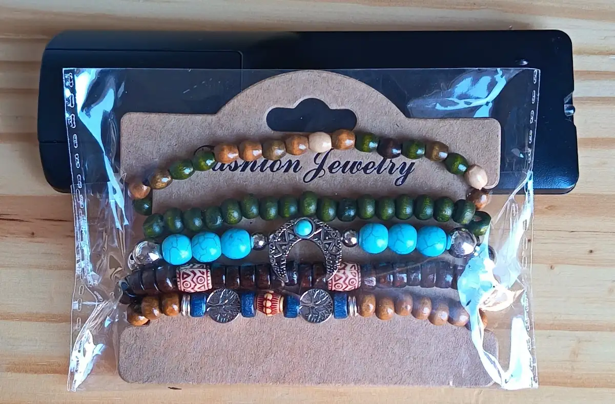 Bracelet en perles bois bohème